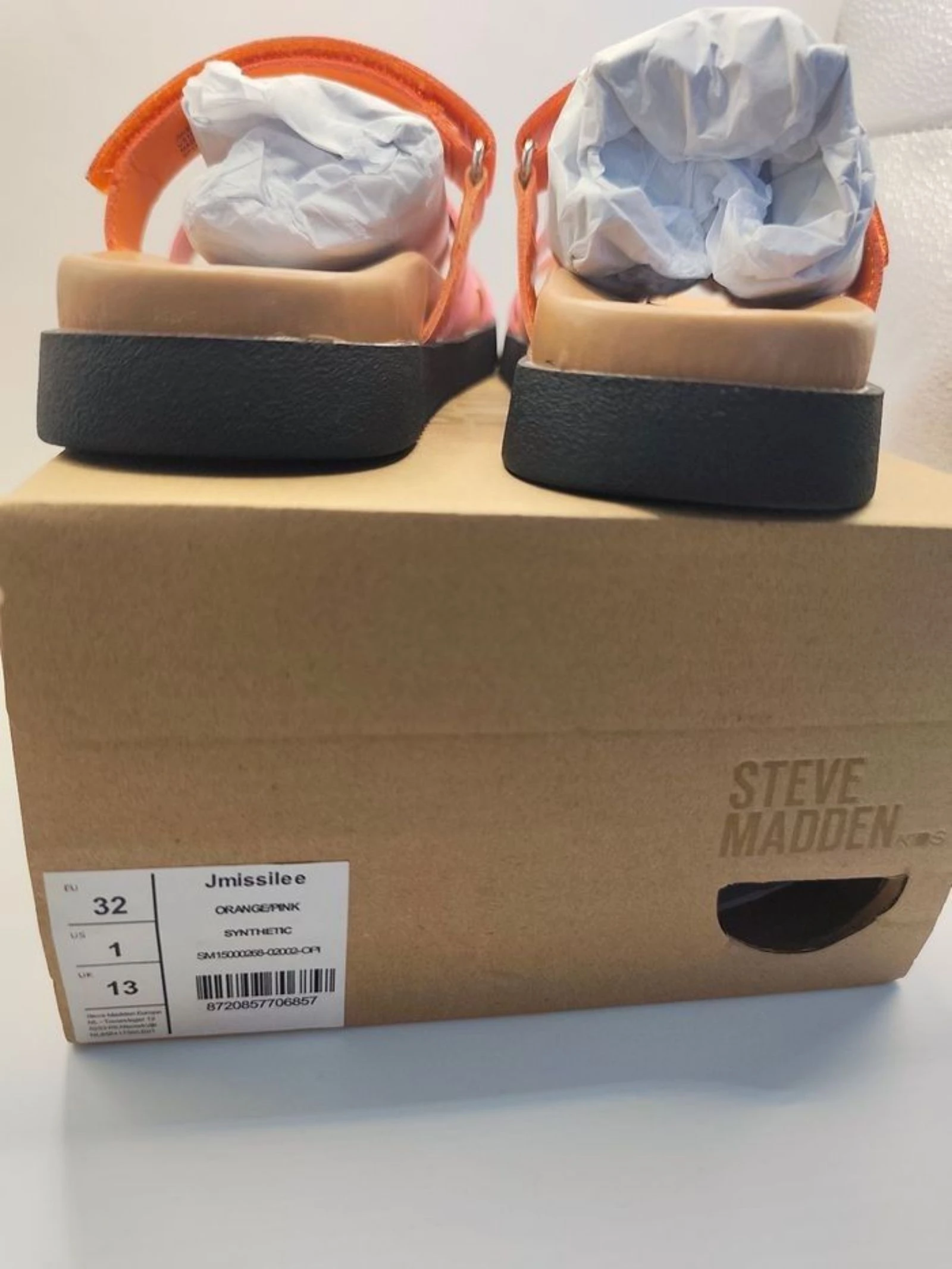 Steve Madden Kids – Sandales nuevas con caja | Color rosa y naranja | Cómodas y a la moda – photo 5